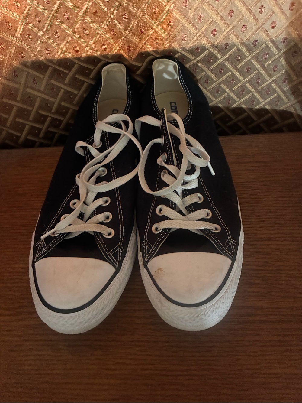 Converse Black Canvas Low-Top Sneakers with White Accents